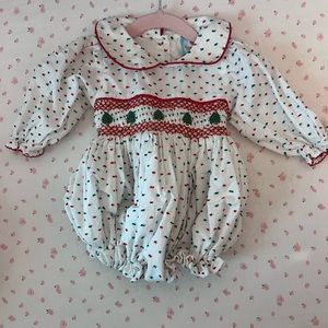 The smocked flamingo Christmas bubble
